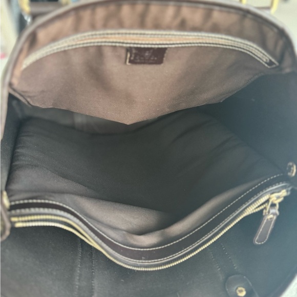 GUCCI | Coated Canvas Men’s Travel Tote Bag Leather Handle GG Print - Picture 11 of 13